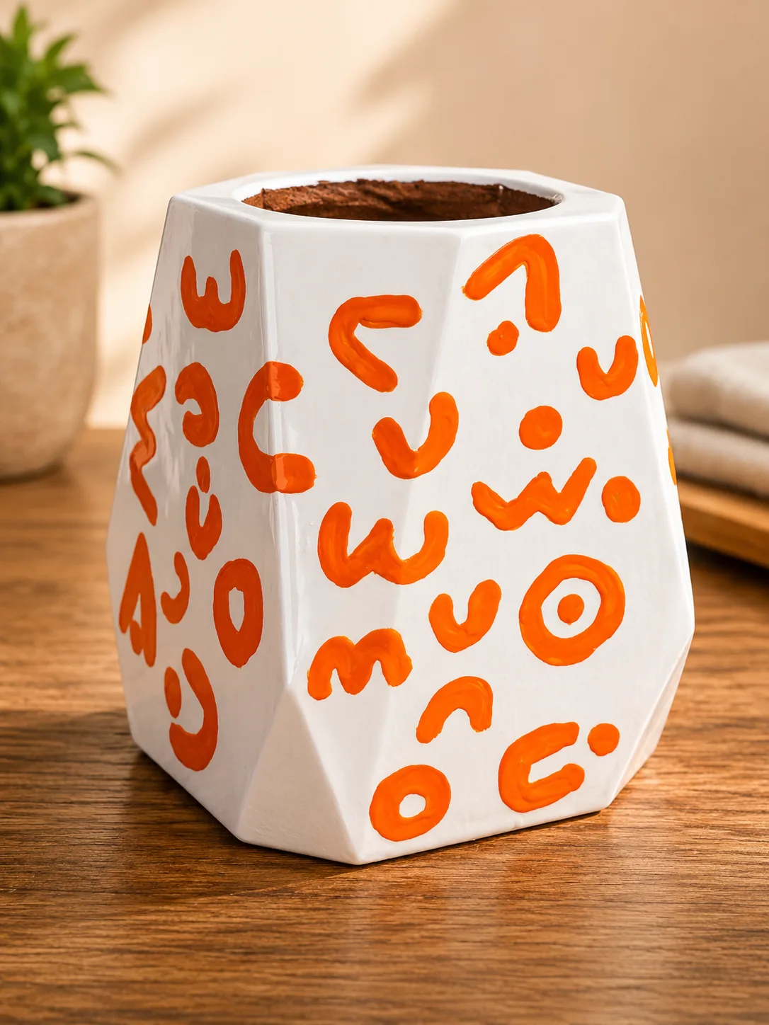 Mate Hexagonal Naranja Tribal ElyVentas